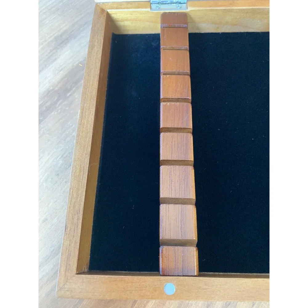 Wusthof Steak Knives Wooden Presentation Storage Box Chest Felt Lined BOX ONLY